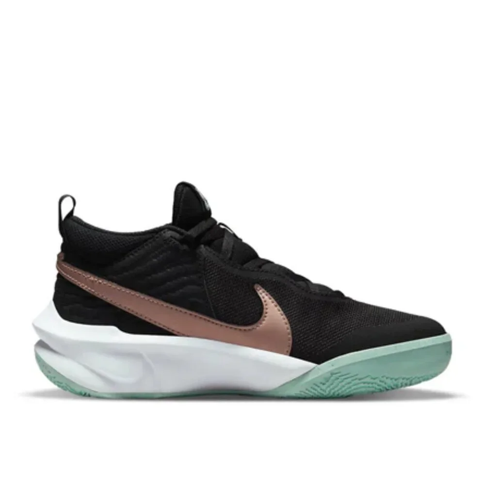NEW Nike Big Boys Team Hustle D10 Sneakers in Black Mint Metallic Red Bronze 6.5